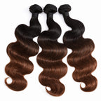 Chestnut Brown Ombre Body Wave Bundles | 100% Human Hair, 1/3/4 PCS