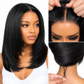 Yaki Straight Bob Wig | 7x5 Glueless Lace | Pre-Layered Side Part | 150% & 180% Density