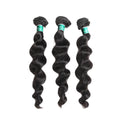 Loose Wave Human Hair Bundles (3 Pcs) – 100% Remy Malaysian Hair, Natural Black, 10"–28"
