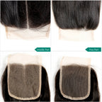 Loose Wave 4x4 Lace Closure – 100% Remy Human Hair, Transparent Swiss Lace, 12"–22"