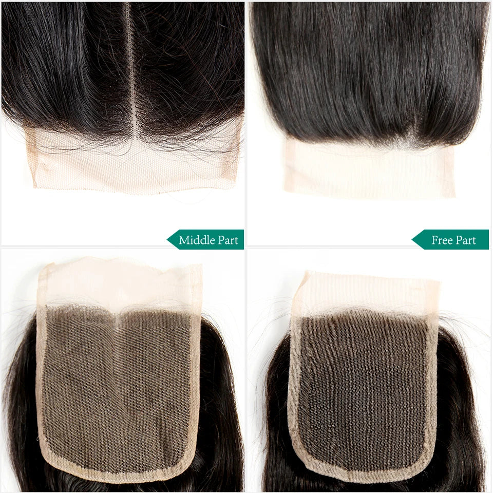 Loose Wave 4x4 Lace Closure – 100% Remy Human Hair, Transparent Swiss Lace, 12"–22"