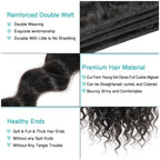Loose Wave Human Hair Bundles (3 Pcs) – 100% Remy Malaysian Hair, Natural Black, 10"–28"