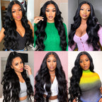 Body Wave Hair Bundles with 13x4 Frontal – 3 Bundles + Transparent Lace, 100% Remy Human Hair