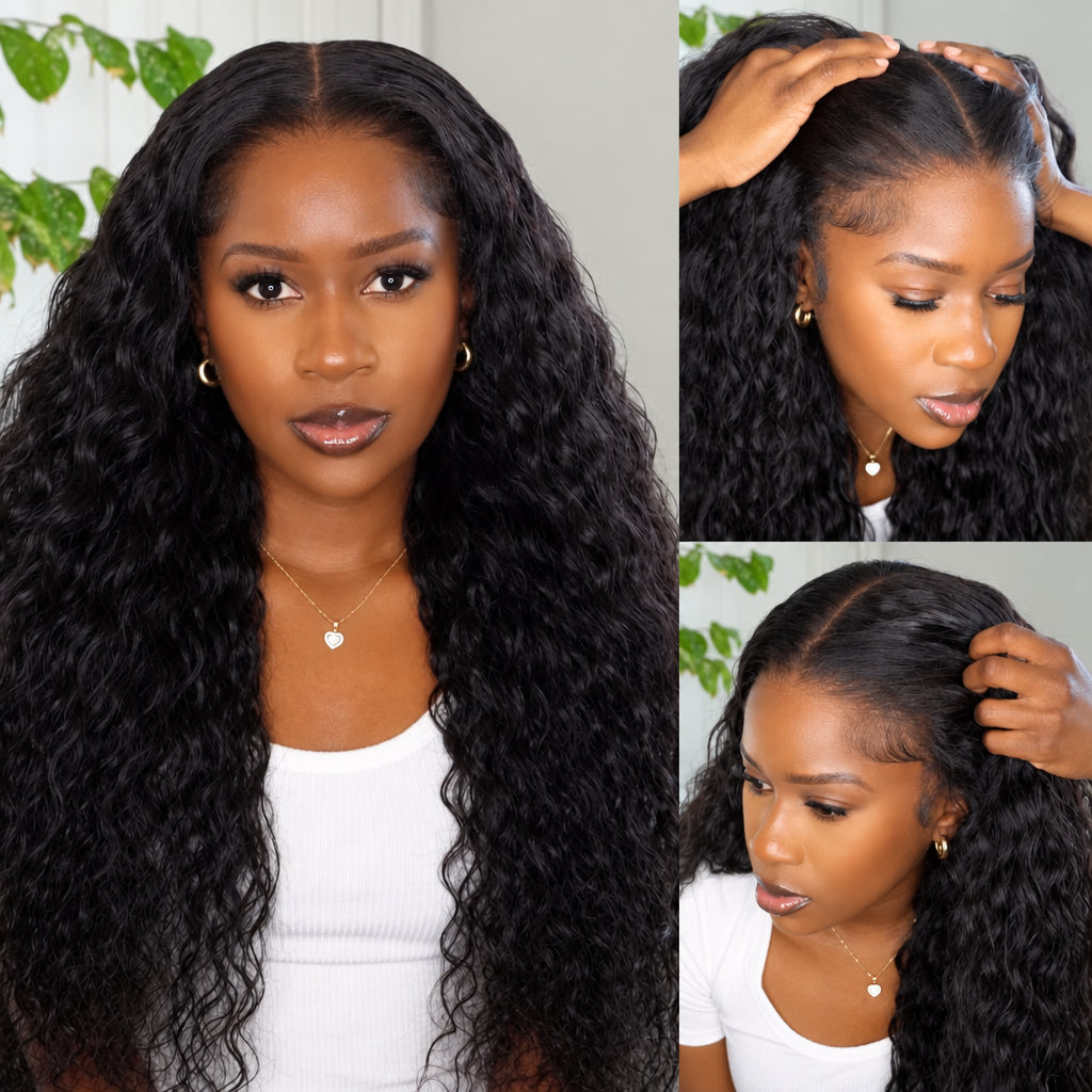 Water Wave Human Hair Wig – Glueless Lace Wig, Ready to Wear (7x5 & 13x4 Lace)