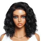 6x4 Lace "C" Side Part Loose Wavy Bob Wig – 220% Density Glueless Human Hair