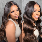 Chestnut Brown Ombre Body Wave Bundles | 100% Human Hair, 1/3/4 PCS
