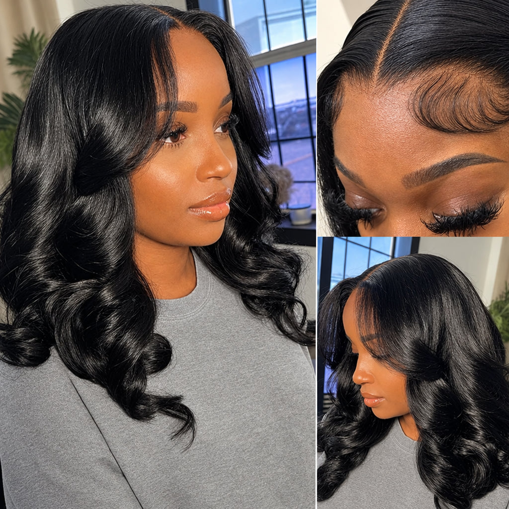 4x4 Body Wave Lace Closure Bob Wig – 100% Human Hair