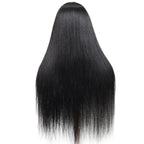 Yaki Straight Human Hair Wig with Bangs | Layered Cut Machine Made Wig