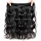 Body Wave Hair Bundles with 13x4 Frontal – 3 Bundles + Transparent Lace, 100% Remy Human Hair