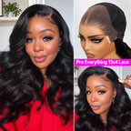 Body Wave Lace Wig – Glueless Human Hair, 7x5 & 13x4, 150% Density