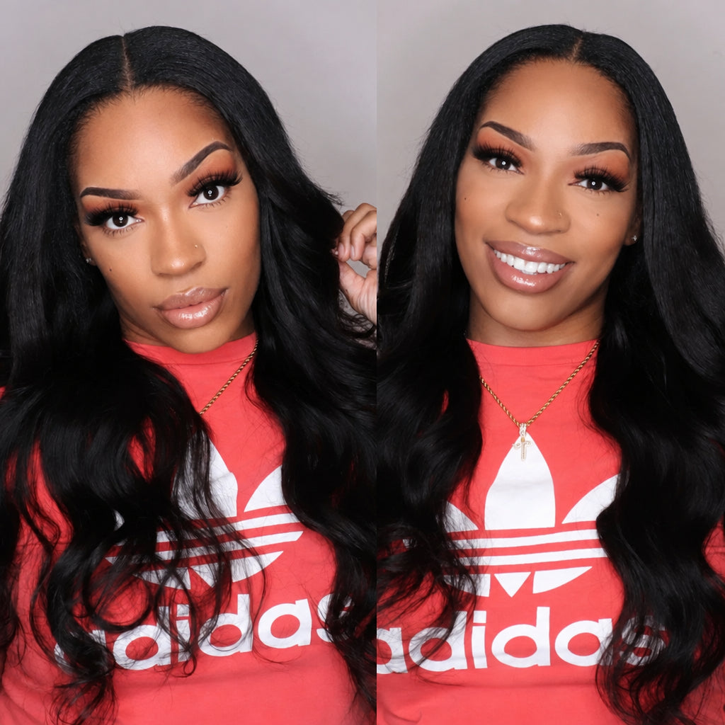 180% Density Body Wave V Part Wig | 100% Human Hair | Glueless