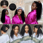 Curly V Part Wig – Glueless Human Hair Wig, No Lace, Beginner Friendly (180% Density)