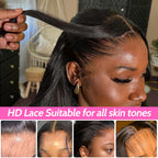 Glueless Straight Wig | 6x4 & 7x5 HD Lace | Wear & Go | Pre-Cut & Pre-Plucked | Human Hair