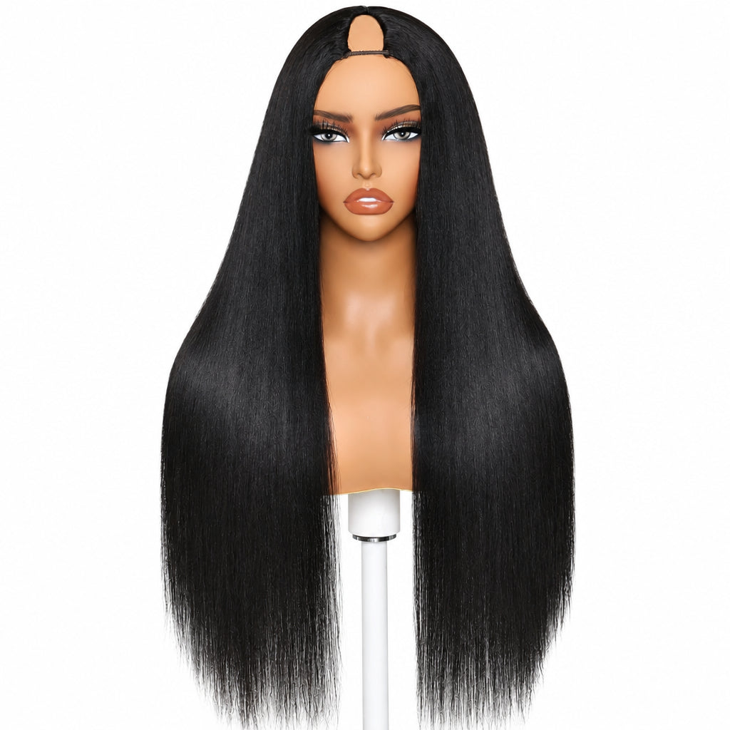 Yaki Straight V Part Wig | Ombre & Natural Color | Glueless Human Hair