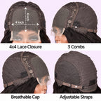 4x4 Body Wave Lace Closure Bob Wig – 100% Human Hair