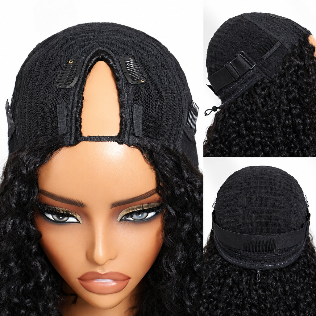 180% Density Body Wave V Part Wig | 100% Human Hair | Glueless