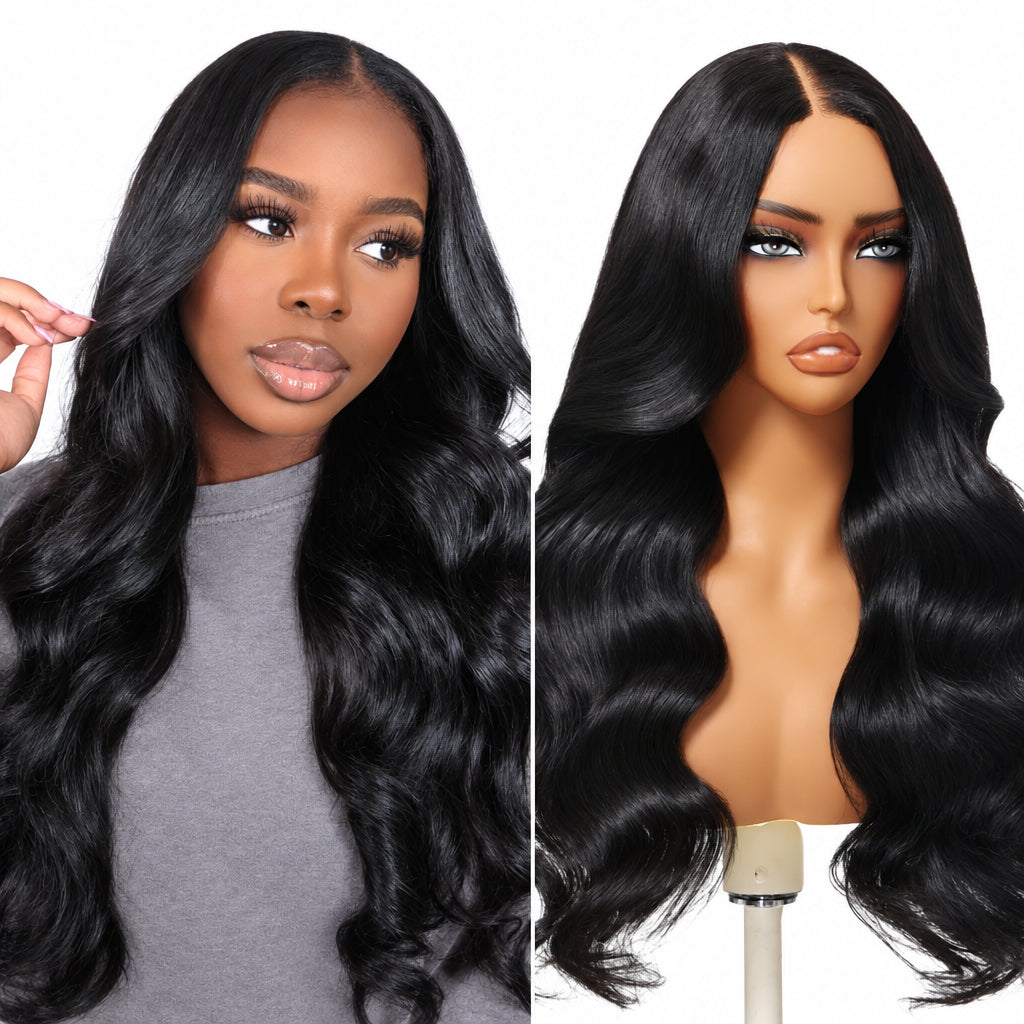 180% Density Body Wave V Part Wig | 100% Human Hair | Glueless
