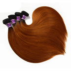 #30 Auburn Straight Human Hair Bundles | 1B30 Ombre Option | 1/3/4 Pack | 100g | Sew-In Weave