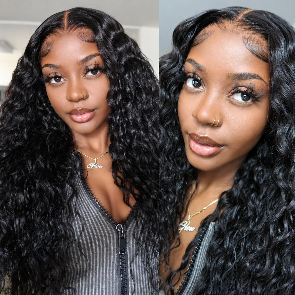 Water Wave Human Hair Wig – Glueless Lace Wig, Ready to Wear (7x5 & 13x4 Lace)