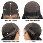 Deep Wave 4x4 Lace Closure Wig – Brazilian Virgin Human Hair