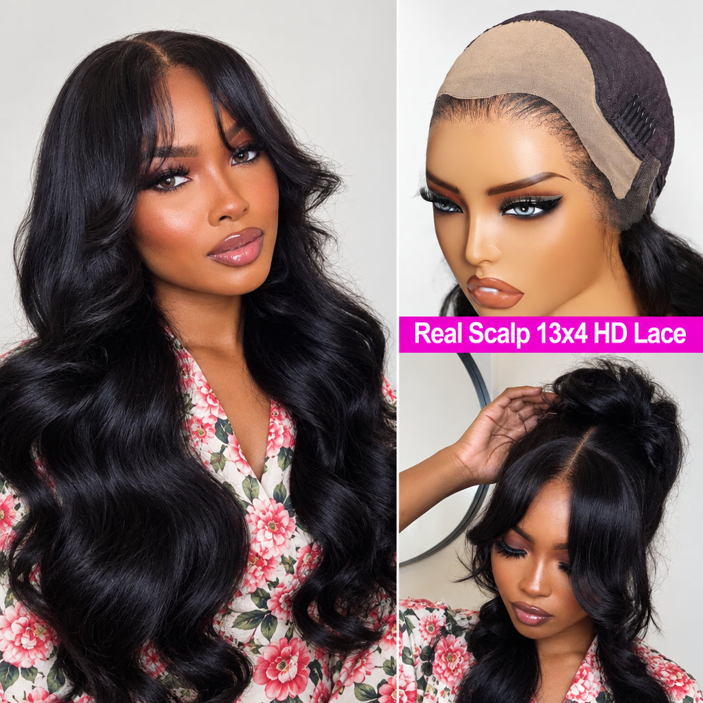 Body Wave Lace Wig – Glueless Human Hair, 7x5 & 13x4, 150% Density