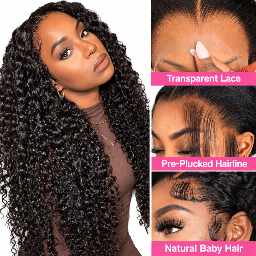 Deep Wave 4x4 Lace Closure Wig – Brazilian Virgin Human Hair