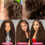 #4 Brown Kinky Curly 13x4 Lace Front Wig | Brazilian Remy Hair | Pre-Plucked