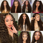 #4 Brown Kinky Curly 13x4 Lace Front Wig | Brazilian Remy Hair | Pre-Plucked